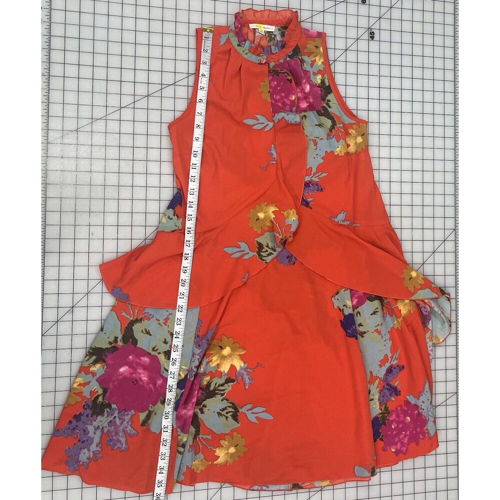 Mimi And Daphne S Sleeveless Floral Dress With Ruffles And Ruffle Collar I3 - Picture 4 of 7